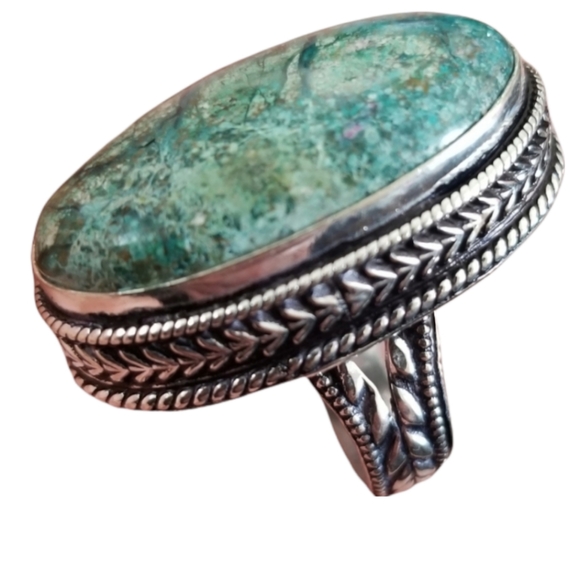 handmade Jewelry - African Turquoise 925 Sterling silver plated